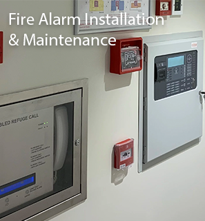 A fire alarm system in a commercial building