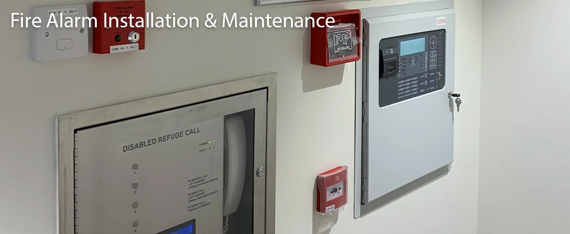 A fire alarm system in a commercial building