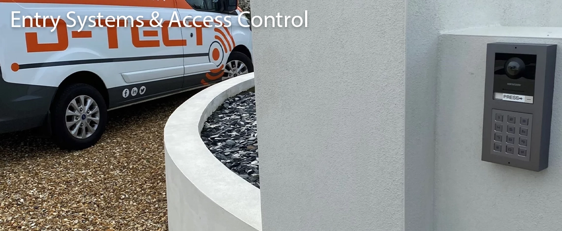 An entry keypad at the entrance of a residential property