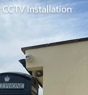 A CCTV camera on the exterior of a residential property