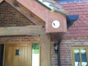 CCTV camera installed at the front of a house